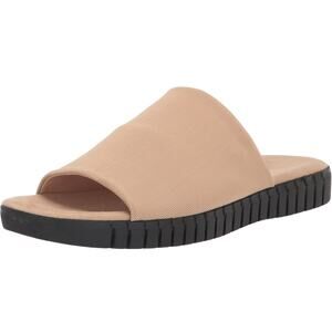 Easy Street Women Akeyla Flat Slide Sandals Size US 8.5M Natural Tan Stretch